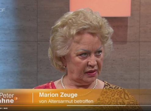 Die Rentnerin Marion Zeuge berichtet daüber, dass sie weniger Rente bekommt als ein Hartz IV Empfänger.